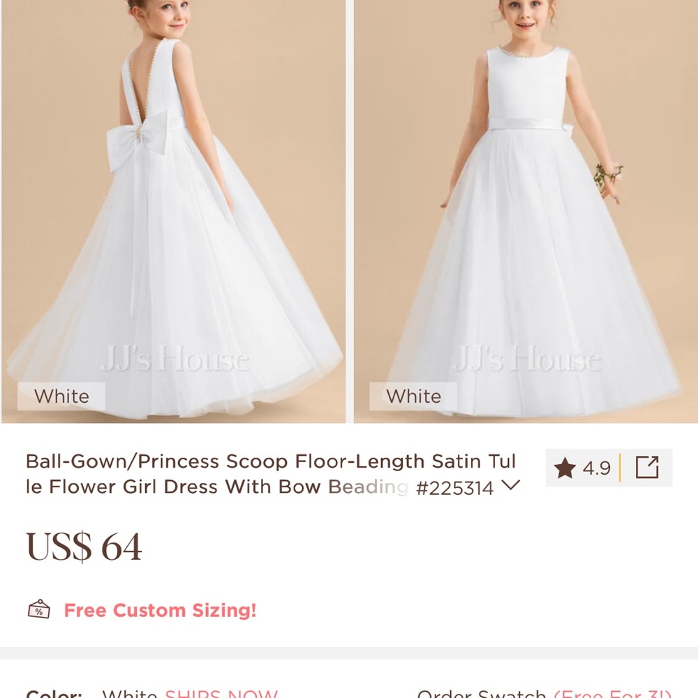 JJ's House Elegant White Dress